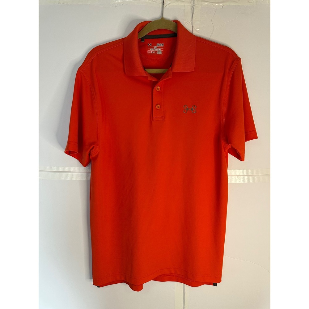Under Armour HeatGear Polo Shirt Athletic Training Golf‎ Loose Fit Medium